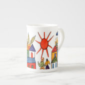 Mexikanische Szenen-Kaffeetasse Porzellantasse (Vorderseite Rechts)