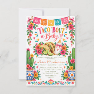 Mexikanische Taco 'bout A Baby Girl Fiesta Baby Sh Einladung