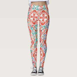 Mexikanische Talavera: Ethnische Kachel-Collage. Leggings