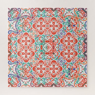 Mexikanische Talavera: Ethnische Kachel-Collage. Puzzle