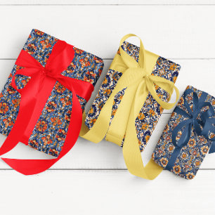 Mexikanische Talavera-Fliese Spanische Fiesta Geschenkpapier Set