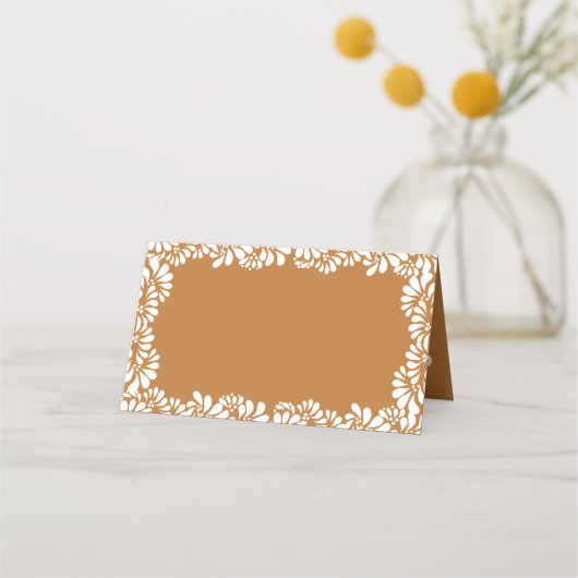 Mexikanische Talavera Terracotta Hochzeit Platzkarte (Rückseite)