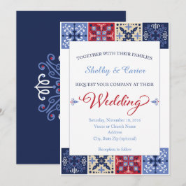 Mexikanische Talavera Tile Hochzeit Einladung