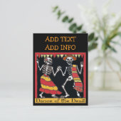 mexikanische Tanzfläche, Tanz der Toten Postkarte (Stehend Vorderseite)