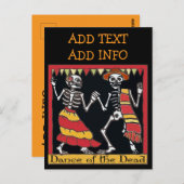 mexikanische Tanzfläche, Tanz der Toten Postkarte (Vorne/Hinten)