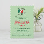 Mexikanische Tequila-Geburtstagsparty Einladung (Stehend Vorderseite)