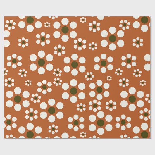 mexikanische Terrakotta-Blume Geschenkpapier (Flach)