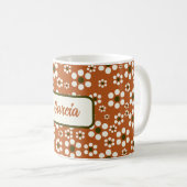 mexikanische Terrakotta-Blume Kaffeetasse (VorderseiteRechts)