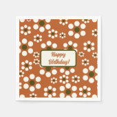 mexikanische Terrakotta-Blume Serviette (Vorderseite)