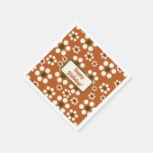 mexikanische Terrakotta-Blume Serviette (Ecke)