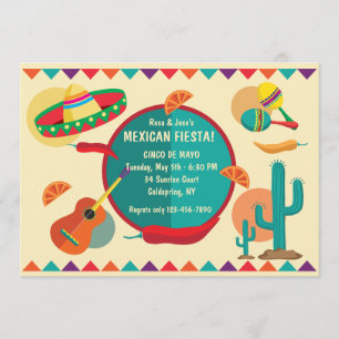 Mexikanische Themenparty-Einladung Cinco de Mayo Einladung