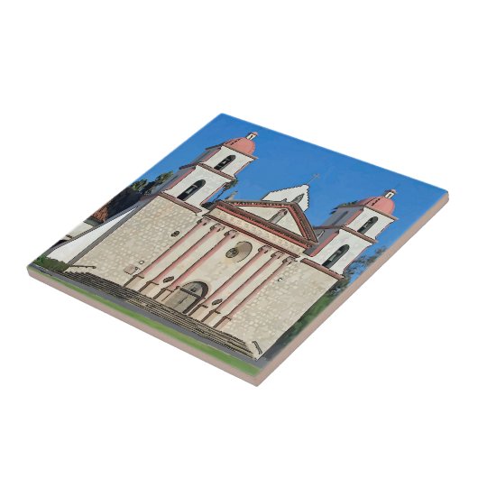Mexikanische Tile, alte spanische Mission Santa Ba Fliese (Seite)