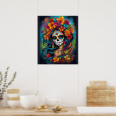 mexikanische Tradition: Farbenfrohe Zuckerkulptur Poster (Küche)