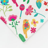 Mexikanische traditionelle Blumen-Volks-Kunst in h Fleecedecke (Ecke)