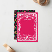 Mexikanische traditionelle Blumen-Volks kunst in h Mitteilungskarte (Vorderseite/Rückseite Beispiel)