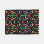 Mexikanische traditionelle Volkskunst Helle Farben Fleecedecke (Vorderseite (Horizontal))