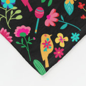 Mexikanische traditionelle Volkskunst Helle Farben Fleecedecke (Ecke)