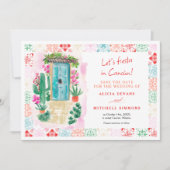 Mexikanische tropische Aquarell-Hochzeit in Urlaub Save The Date (Vorderseite)