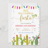 Mexikanische Überraschungsfiesta Cactus Birthday P Einladung (Vorderseite)