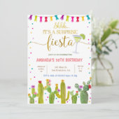Mexikanische Überraschungsfiesta Cactus Birthday P Einladung (Stehend Vorderseite)