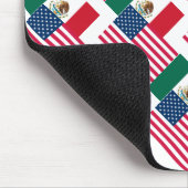 mexikanische und amerikanische Flaggen Mousepad (Ecke)