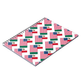 mexikanische und amerikanische Flaggen Notizblock