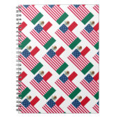 mexikanische und amerikanische Flaggen Notizblock (Vorderseite)