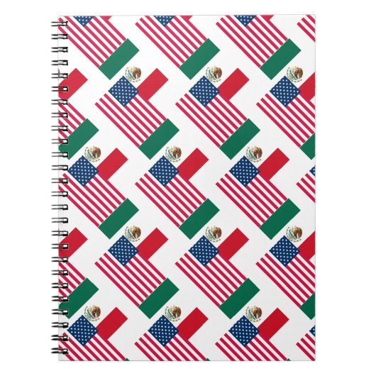 mexikanische und amerikanische Flaggen Notizblock (Vorderseite)