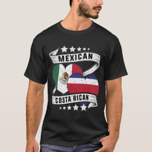 mexikanische und costa-rikanische Flagge T-Shirt
