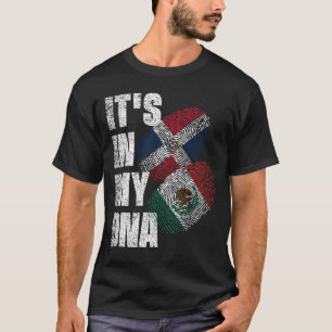 Mexikanische und dominikanische DNA-Flaggen-Herkun T-Shirt