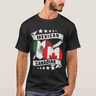 mexikanische und kanadische Flagge T-Shirt