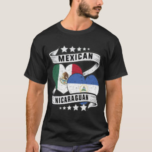 mexikanische und nicaraguanische Flagge T-Shirt