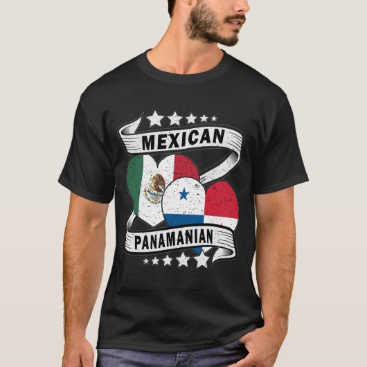 mexikanische und panamaische Flagge T-Shirt (Vorderseite)