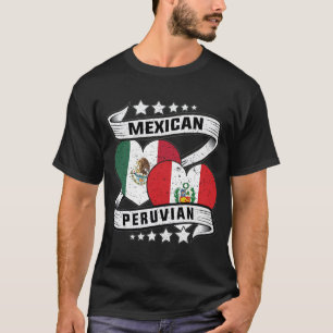 mexikanische und peruanische Flagge T-Shirt