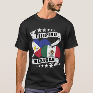 mexikanische und philippinische Flagge T-Shirt