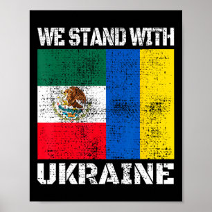 Mexikanische Unterstützung Ukrainer Wir stehen mit Poster