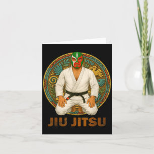 Mexikanische Vintage-Style-Jiu-Jitsu-Lucha-Libre-M Karte