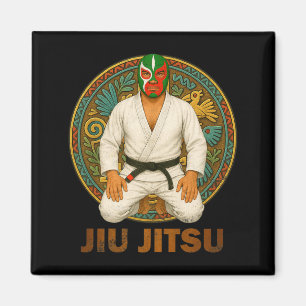Mexikanische Vintage-Style-Jiu-Jitsu-Lucha-Libre-M Magnet