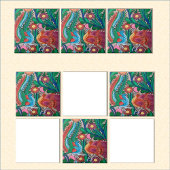 MEXIKANISCHE VÖGEL Helle Farben Kunst Fliese