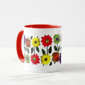 Mexikanische Volkskunst, Flores, Blume, GIft für F Tasse (Vorderseite Links)