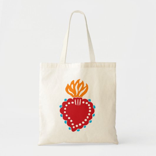 Mexikanische Volkskunst Sacro Heart Tragetasche (Vorne)