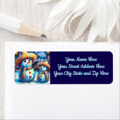 Mexikanische Volkskunst Snowmen Snowman Rücksendea (Insitu)