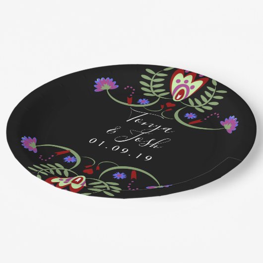 Mexikanische Volkssöhne | Mini Heart Pappteller (Schrägansicht)