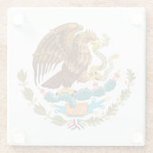 mexikanische Wappendecke Glasuntersetzer (Rückseite)