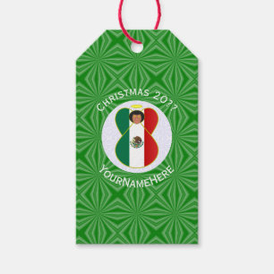 Mexikanische Weihnachtsflagge Engel Personalisiert Geschenkanhänger
