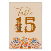 mexikanische Western Nummer Themenkarte Tischnummer (Vorderseite)