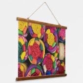 Mexikanische Wicker-Box Wandteppich Mit Holzrahmen (Gewinkelt)