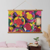 Mexikanische Wicker-Box Wandteppich Mit Holzrahmen (Schlafzimmer)