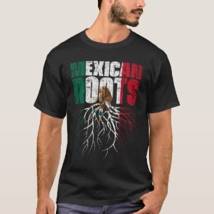 Mexikanische Wurzeln Mexiko Heritage-Flagge T-Shirt