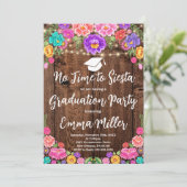 Mexikanischer Abschluss Fiesta Party Einladung (Stehend Vorderseite)